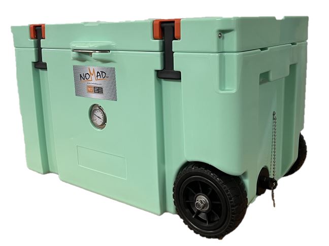 Glacière Nomad 66L-Vert Menthe-Roues