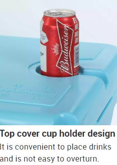 Glacière Nomad blanche à roulettes 110 L – Image 3